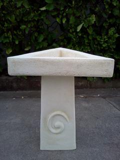 Triangle birdbath $150