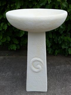 Koru birdbath with deep top $245
