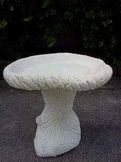 Log birdbath $80