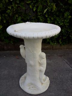 Lizard birdbath $150