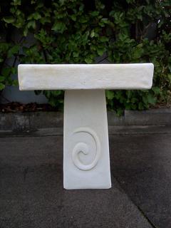 Koru birdbath with square top $150