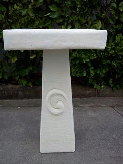 Koru birdbath with square top 75 cm $245