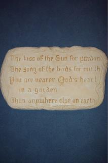 Large garden plaque $45