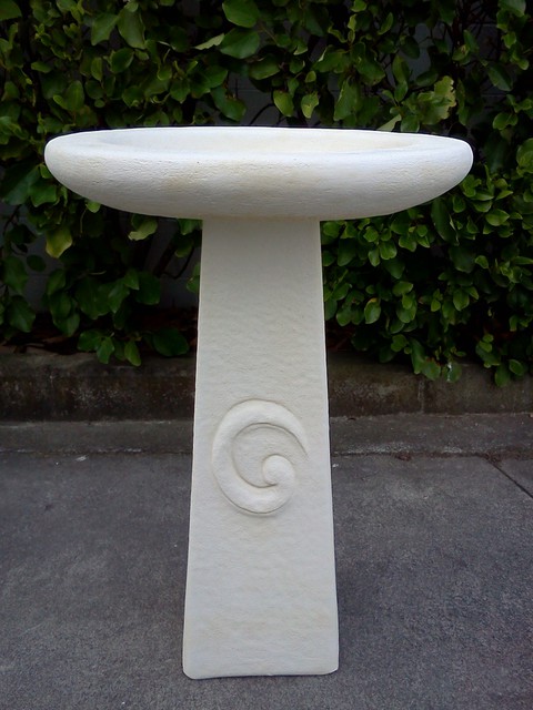 Koru birdbath with round top 75 cm $230