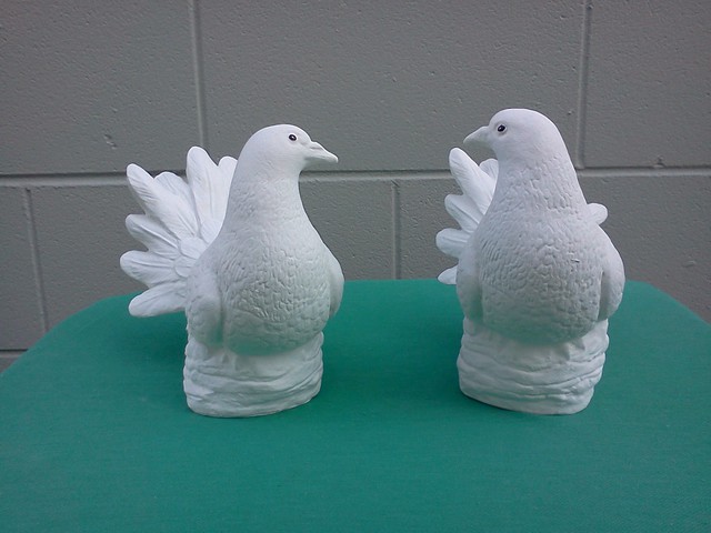 A pair of  large doves $70