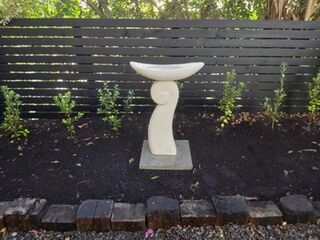 Single koru birdbath